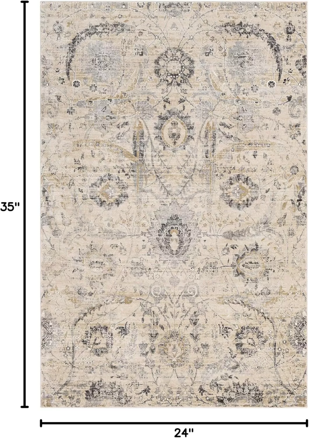 imageLivabliss Inkeri Updated Traditional Area Rug2 x 211quotBeigeBeige
