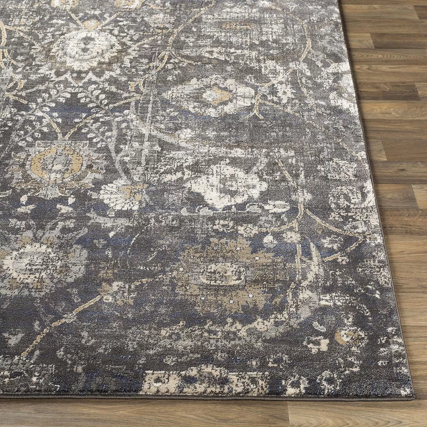imageLivabliss Inkeri Updated Traditional Area Rug2 x 211quotBeigeCharcoal