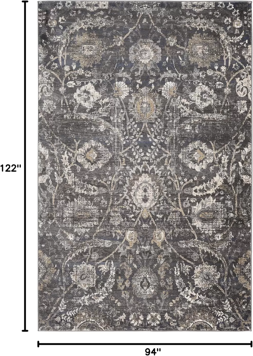 imageLivabliss Inkeri Updated Traditional Area Rug2 x 211quotBeigeCharcoal