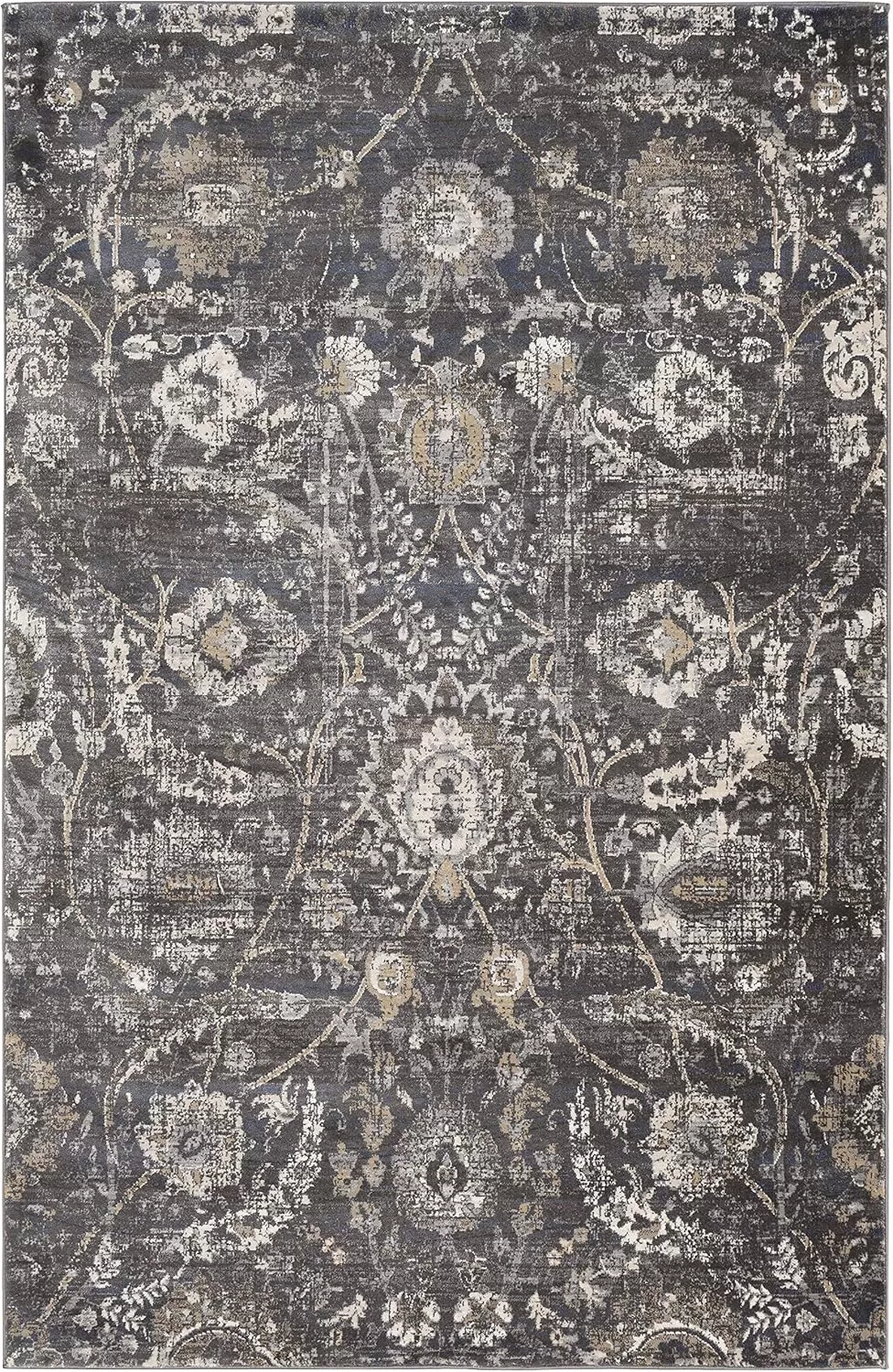 imageLivabliss Inkeri Updated Traditional Area Rug2 x 211quotBeigeCharcoal
