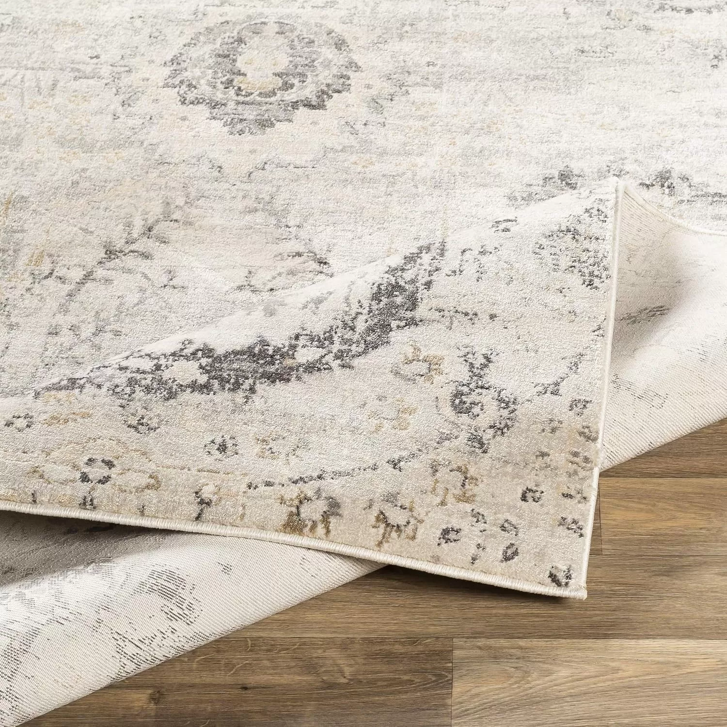 imageLivabliss Inkeri Updated Traditional Area Rug2 x 211quotBeigeLight Gray