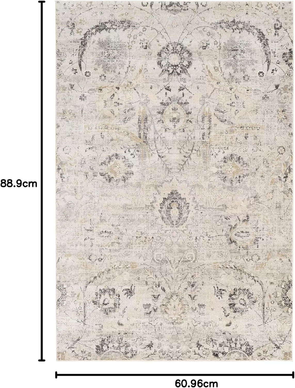 imageLivabliss Inkeri Updated Traditional Area Rug2 x 211quotBeigeLight Gray