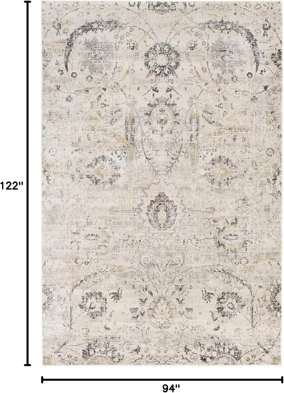 imageLivabliss Inkeri Updated Traditional Area Rug2 x 211quotBeigeLight Gray