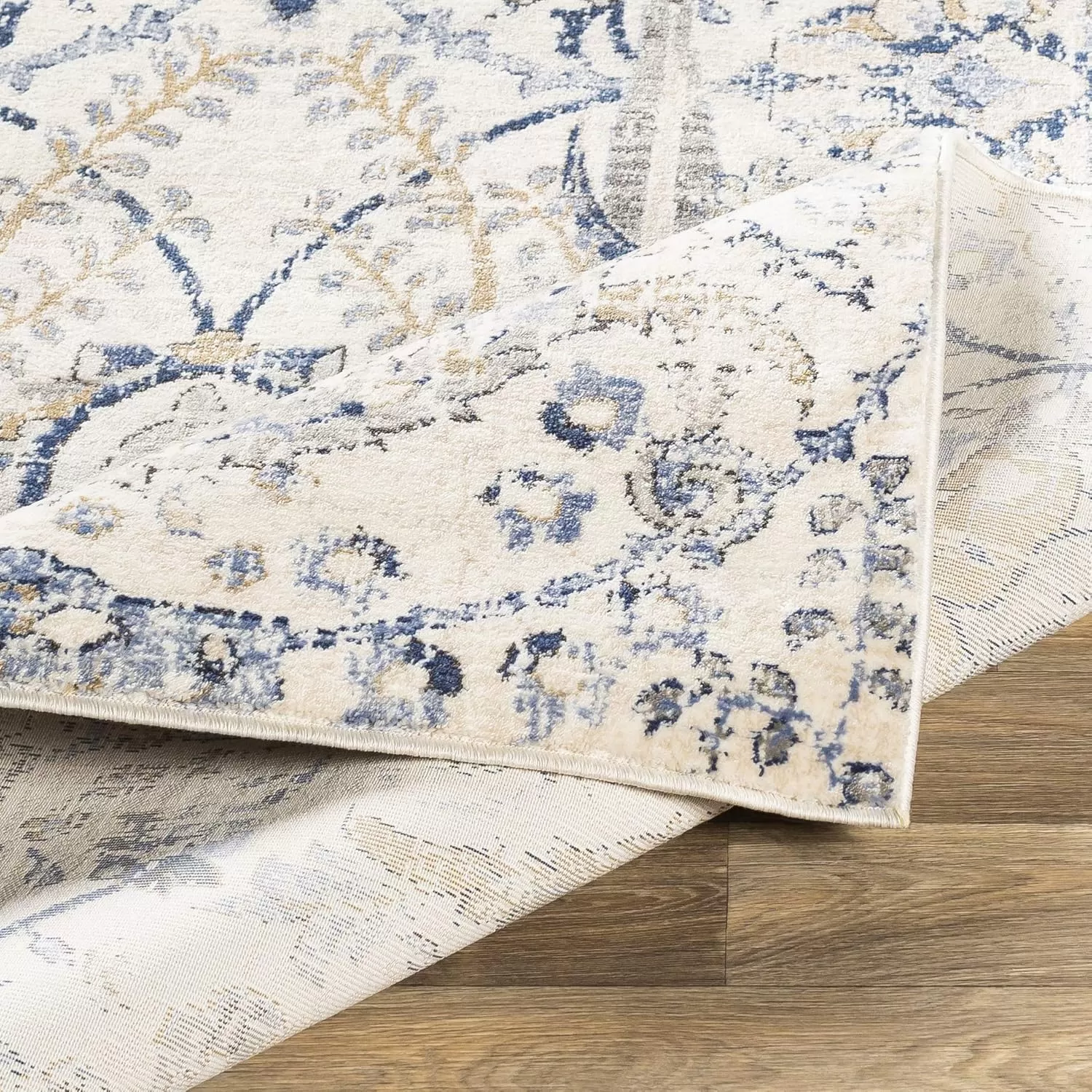 imageLivabliss Inkeri Updated Traditional Area Rug2 x 211quotBeigeNavy