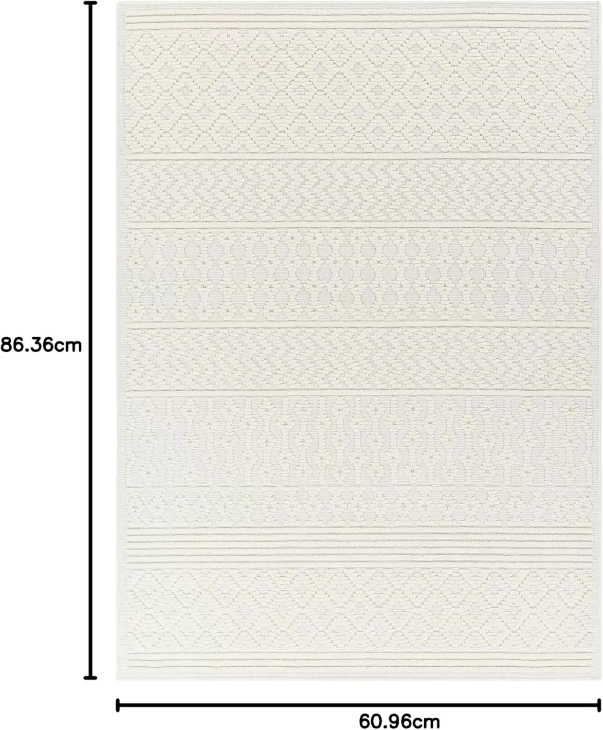 imageLivabliss Lyna Chevron Washable Area Rug2 x 210quotCreamCream