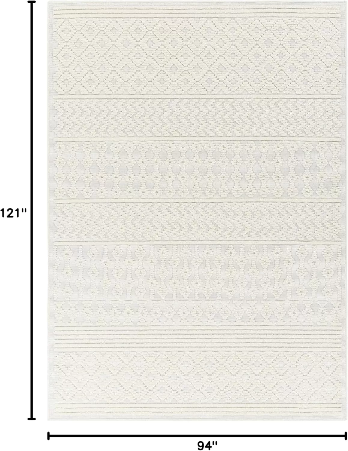 imageLivabliss Lyna Chevron Washable Area Rug2 x 210quotCreamCream