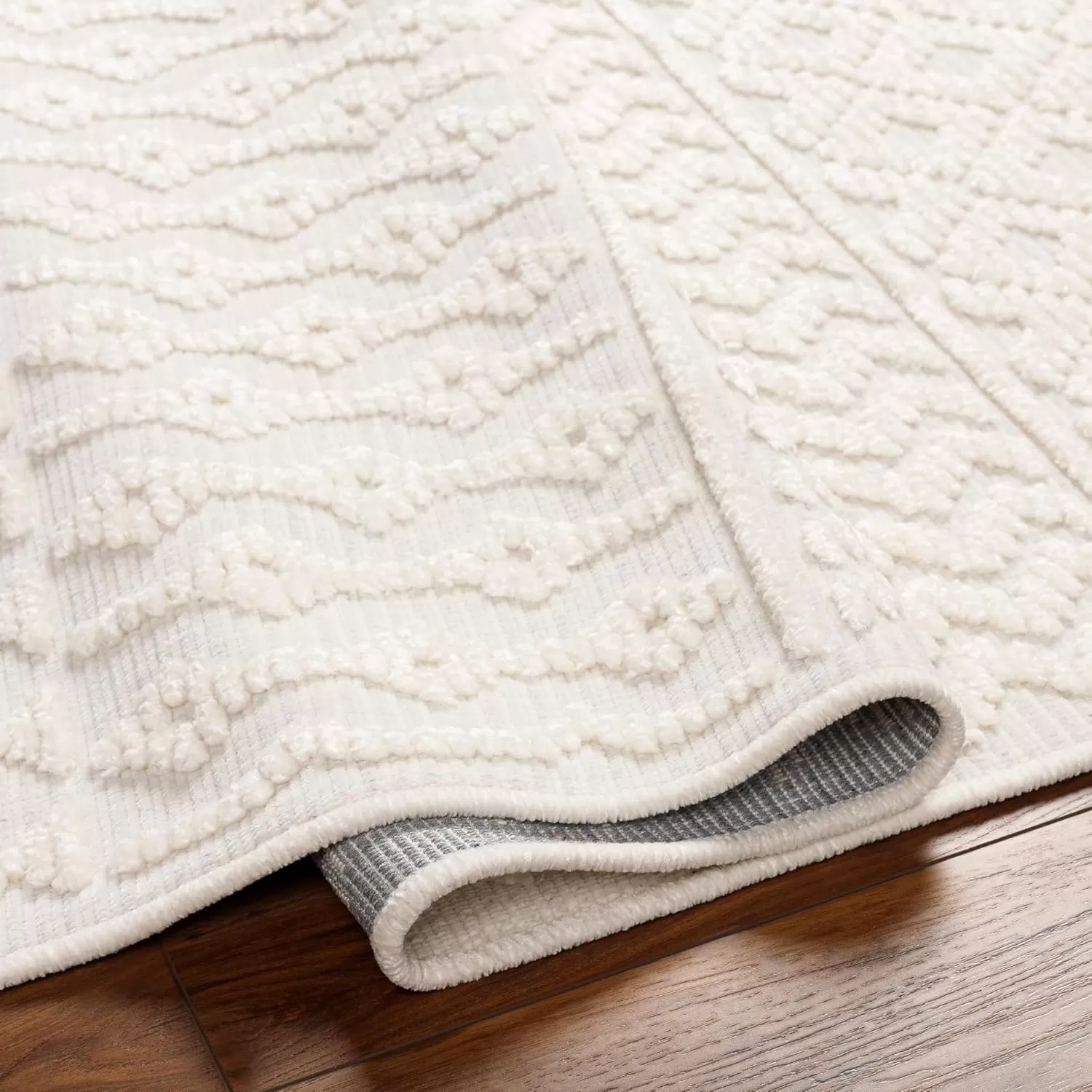 imageLivabliss Lyna Chevron Washable Area Rug2 x 210quotCreamCream