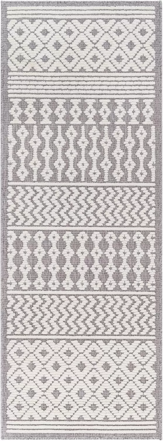 imageLivabliss Lyna Chevron Washable Area Rug2 x 210quotCreamGrey