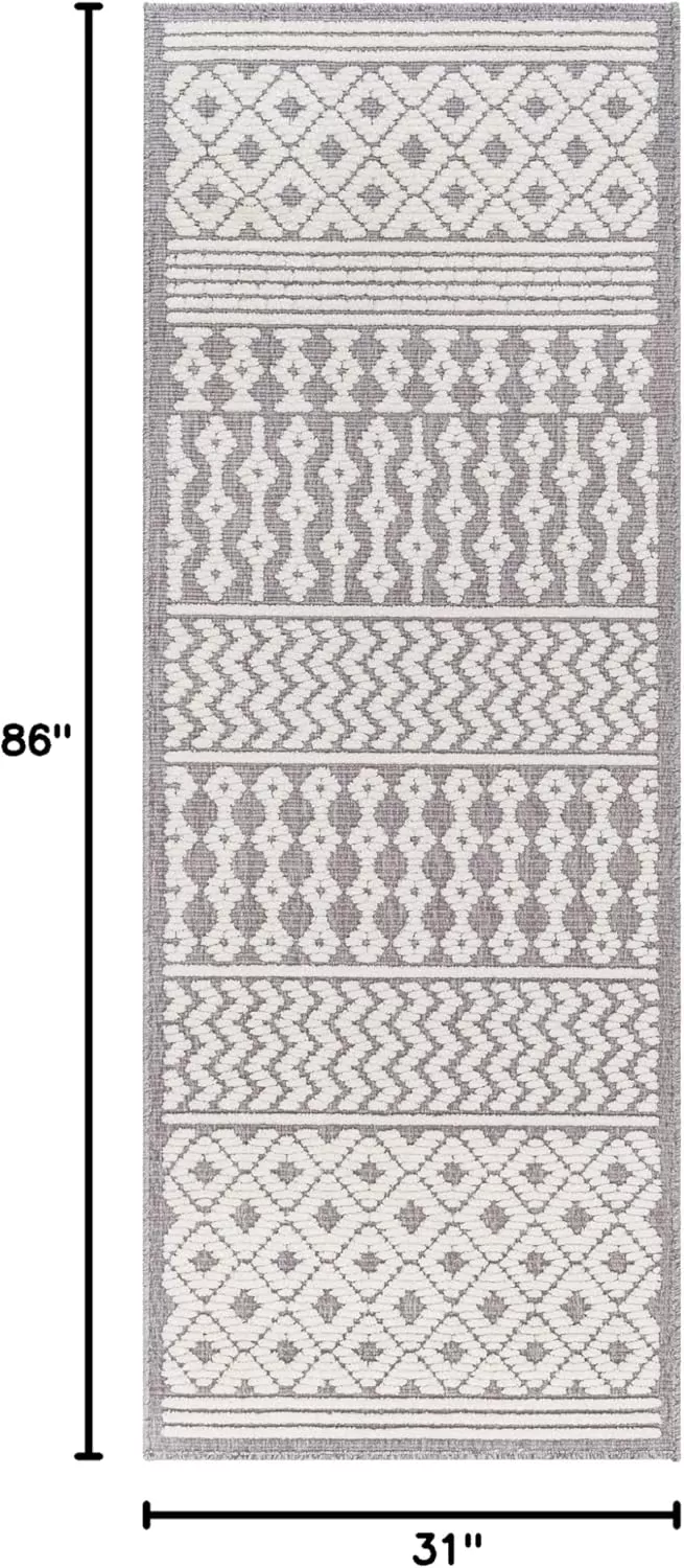 imageLivabliss Lyna Chevron Washable Area Rug2 x 210quotCreamGrey