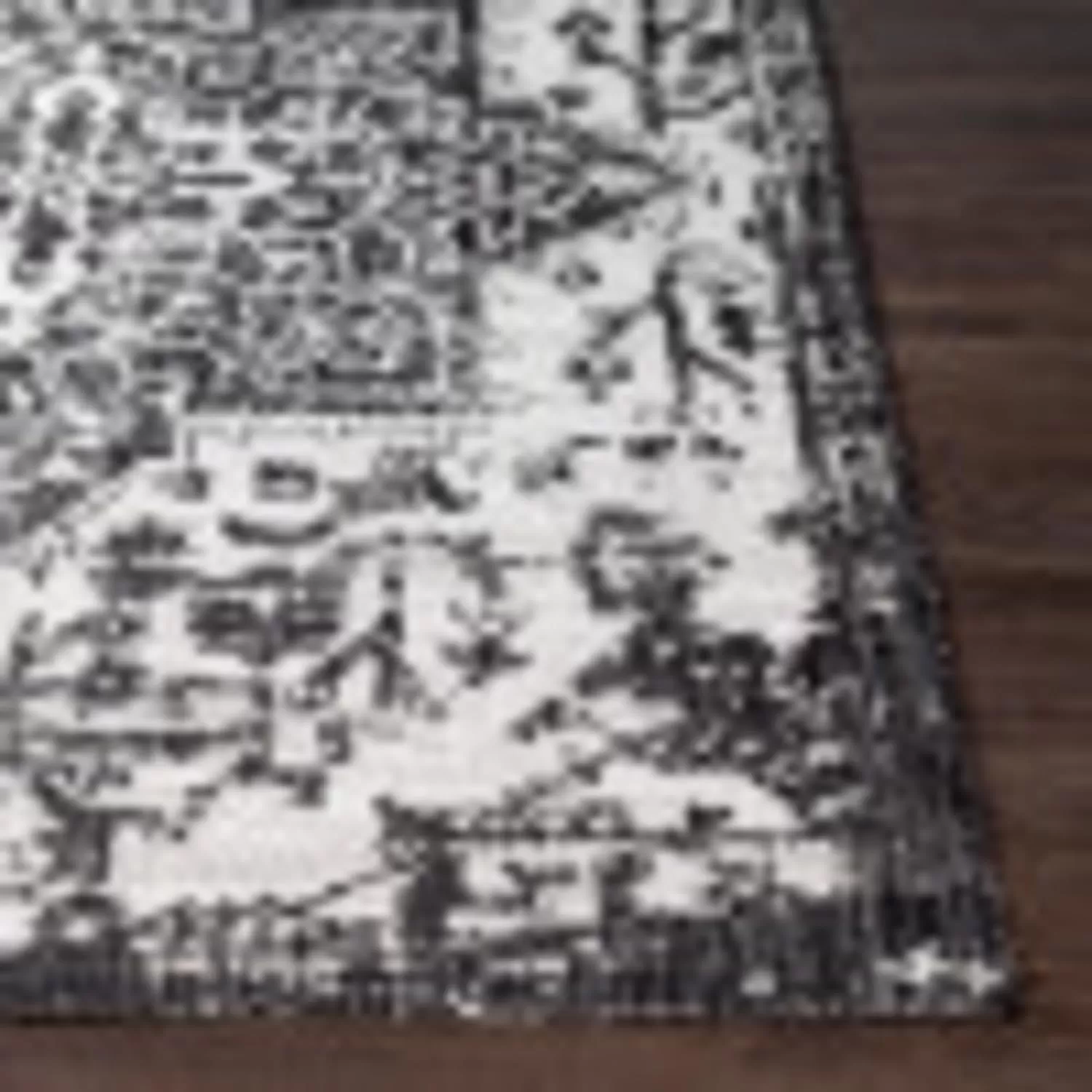 imageLivabliss Masha Vintage Medallion Outdoor Area Rug710quot SquareDark Gray12 x 15