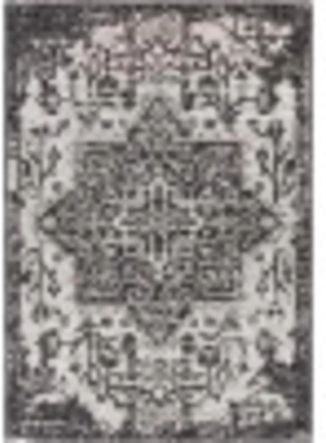 imageLivabliss Masha Vintage Medallion Outdoor Area Rug710quot SquareDark Gray12 x 15