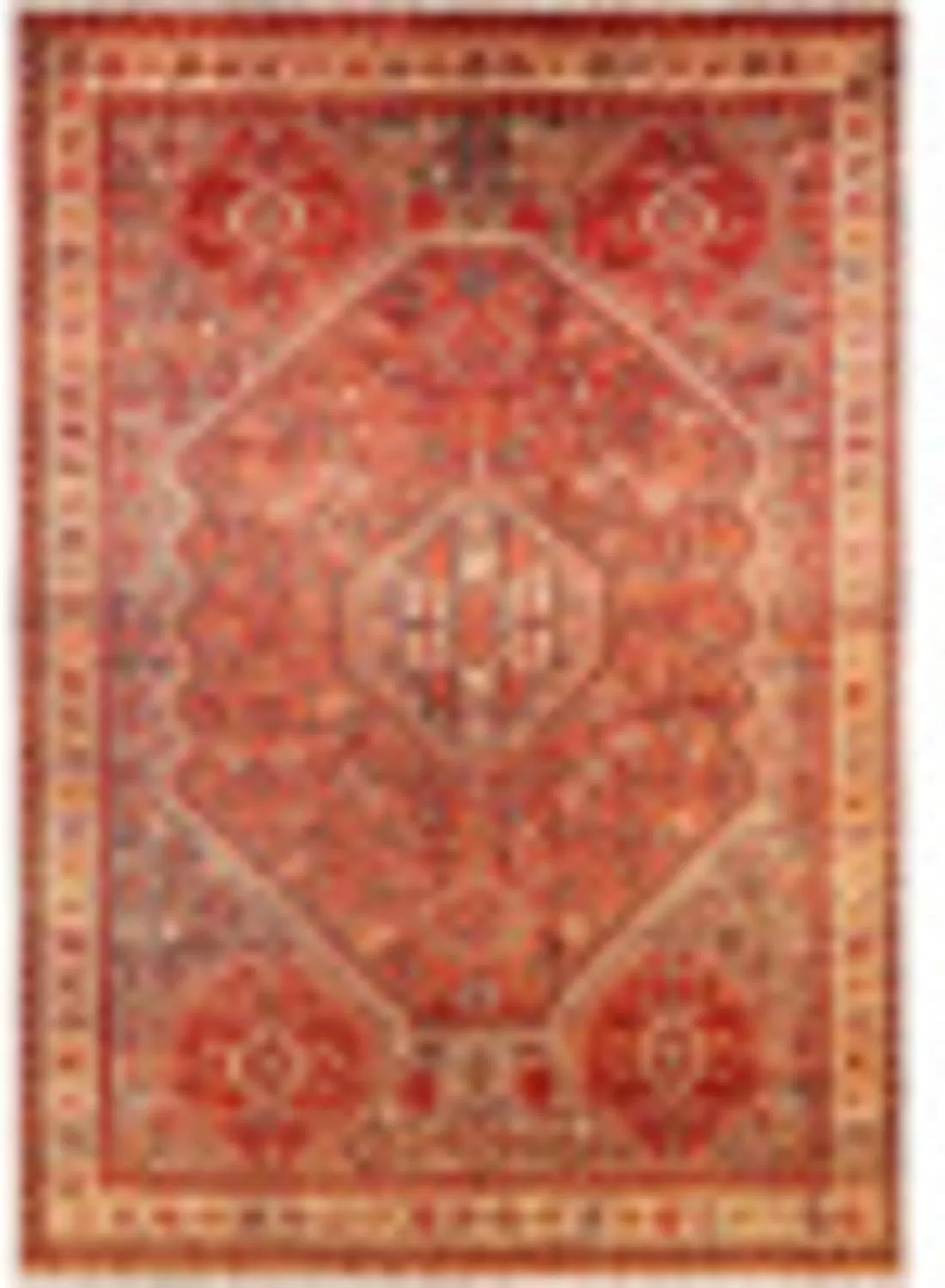 imageLivabliss Nico Vintage Medallion Washable Area Rug2 x 211quot Burnt Orange2 x 211
