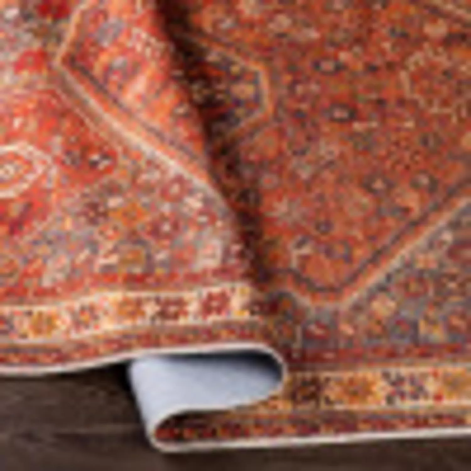imageLivabliss Nico Vintage Medallion Washable Area Rug2 x 211quot Burnt Orange2 x 211