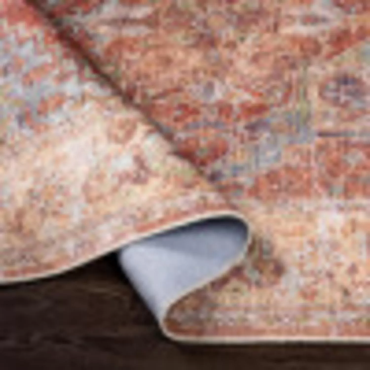 imageLivabliss Nico Vintage Medallion Washable Area Rug2 x 211quot Burnt OrangeTeal67 x 9
