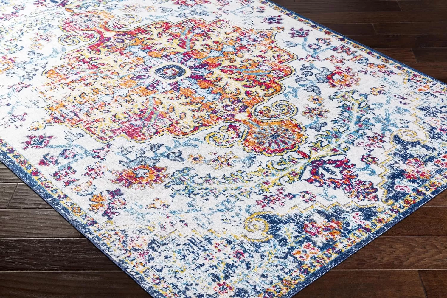 imageLivabliss Odelia Vintage Bohemian Washable Area Rug 4 x 6 OrangeMulti4 x 6