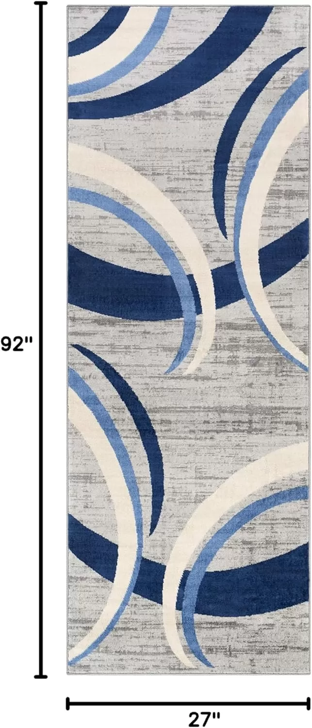 imageLivabliss Zara Modern Geometric Area Rug43quot x 511quotNavyNavy