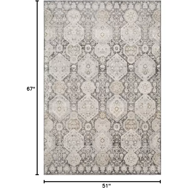 imageLivabliss Aune Area Rug 43quot x 57quot NavyBlack