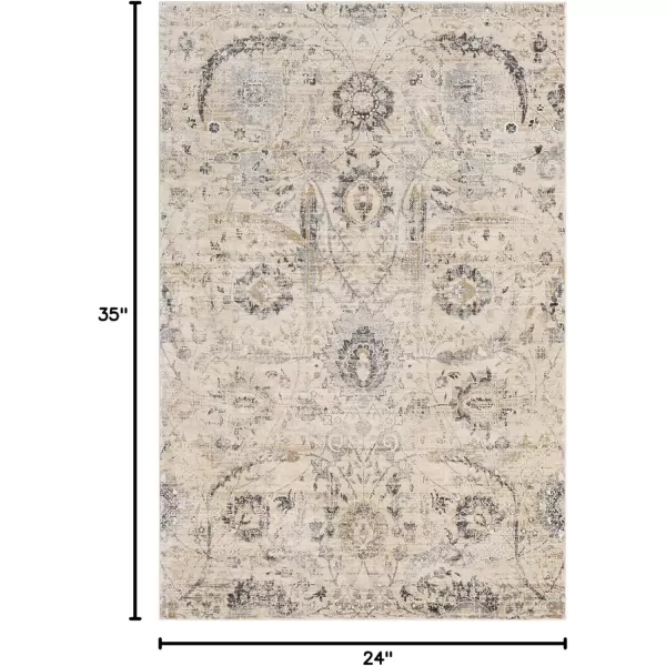 imageLivabliss Inkeri Updated Traditional Area Rug2 x 211quotBeigeBeige