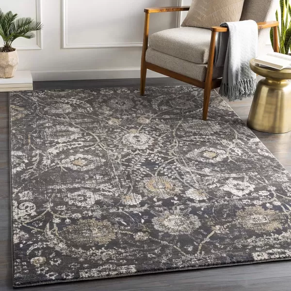 imageLivabliss Inkeri Updated Traditional Area Rug2 x 211quotBeigeCharcoal
