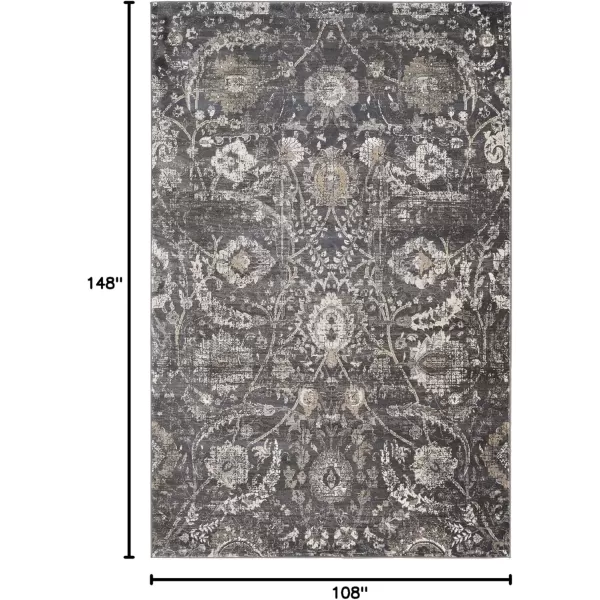imageLivabliss Inkeri Updated Traditional Area Rug2 x 211quotBeigeCharcoal