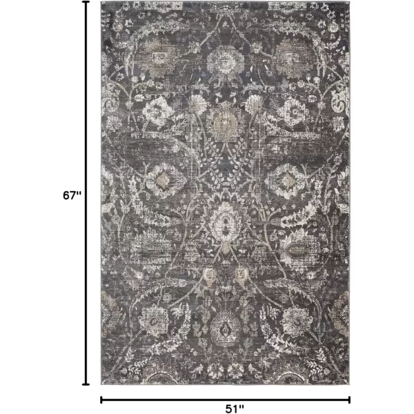 imageLivabliss Inkeri Updated Traditional Area Rug2 x 211quotBeigeCharcoal