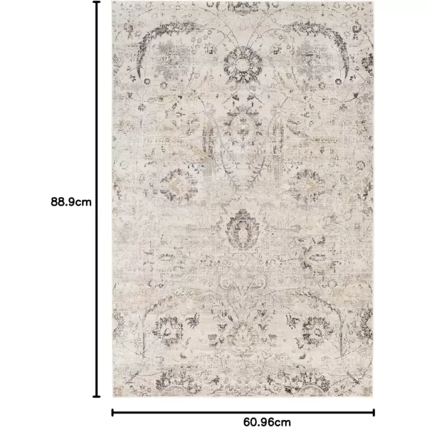 imageLivabliss Inkeri Updated Traditional Area Rug2 x 211quotBeigeLight Gray