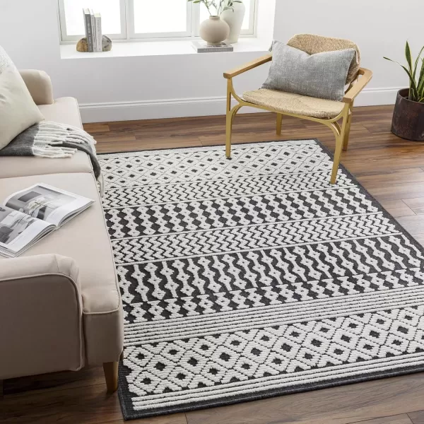 imageLivabliss Lyna Chevron Washable Area Rug2 x 210quotCreamCharcoal