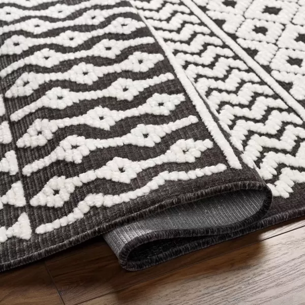imageLivabliss Lyna Chevron Washable Area Rug2 x 210quotCreamCharcoal