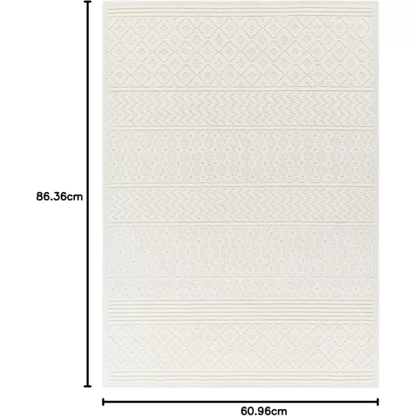 imageLivabliss Lyna Chevron Washable Area Rug2 x 210quotCreamCream