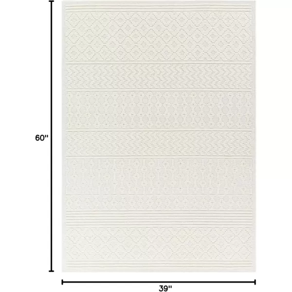 imageLivabliss Lyna Chevron Washable Area Rug2 x 210quotCreamCream