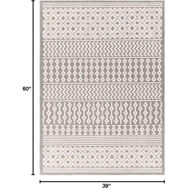 imageLivabliss Lyna Chevron Washable Area Rug2 x 210quotCreamGrey