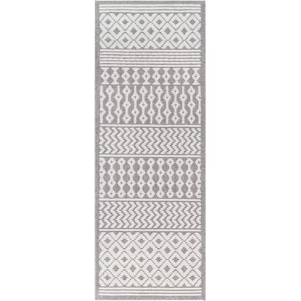 imageLivabliss Lyna Chevron Washable Area Rug2 x 210quotCreamGrey