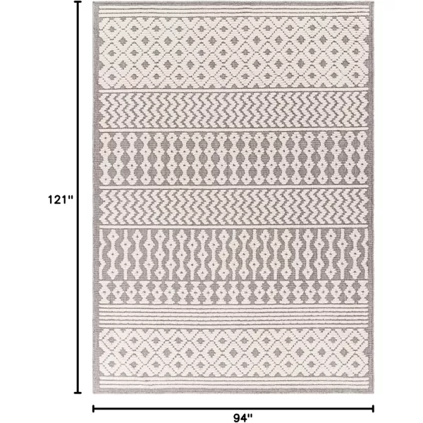 imageLivabliss Lyna Chevron Washable Area Rug2 x 210quotCreamGrey