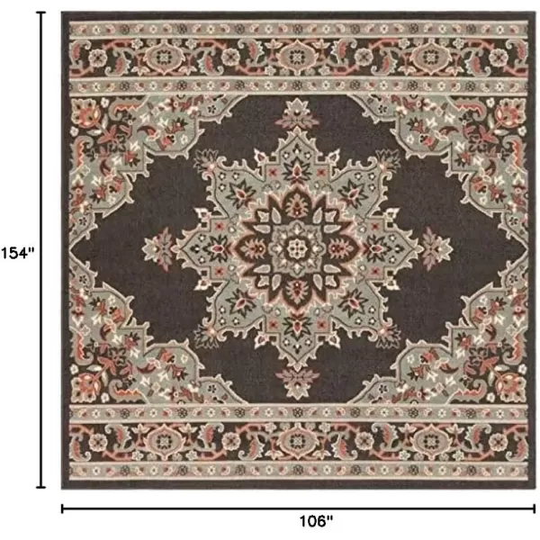 imageLivabliss Maritza Medallion IndoorOutdoor Area Rug 73quot Square DenimBlack