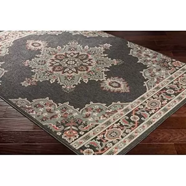 imageLivabliss Maritza Medallion IndoorOutdoor Area Rug 73quot Square DenimBlack
