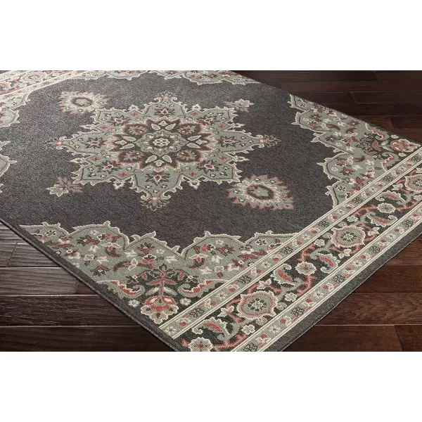 imageLivabliss Maritza Medallion IndoorOutdoor Area Rug 73quot Square DenimBlackSeafoam