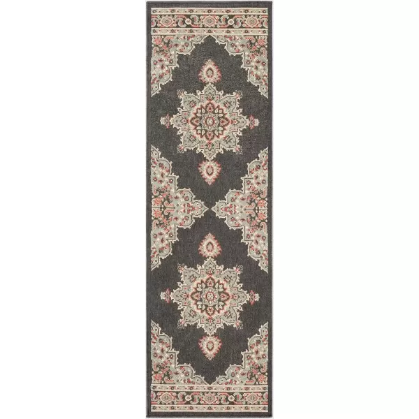 imageLivabliss Maritza Medallion IndoorOutdoor Area Rug 73quot Square DenimBlackSeafoam