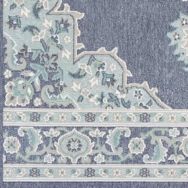 imageLivabliss Maritza Medallion IndoorOutdoor Area Rug 73quot Square DenimDenim