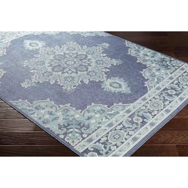 imageLivabliss Maritza Medallion IndoorOutdoor Area Rug 73quot Square DenimDenim