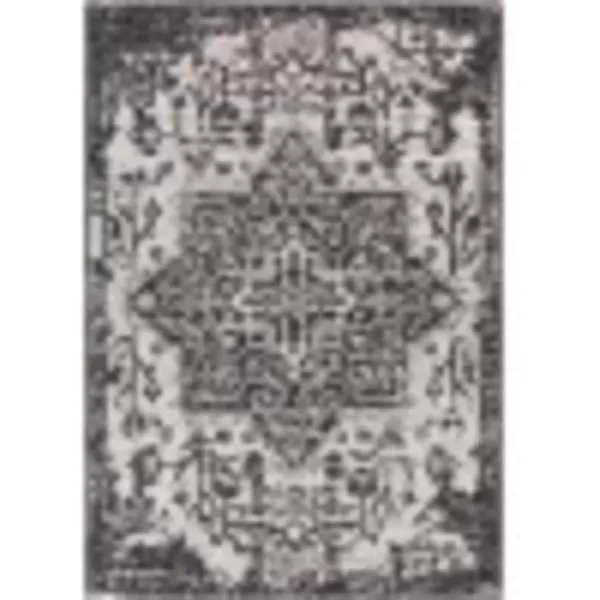 imageLivabliss Masha Vintage Medallion Outdoor Area Rug710quot SquareDark Gray12 x 15