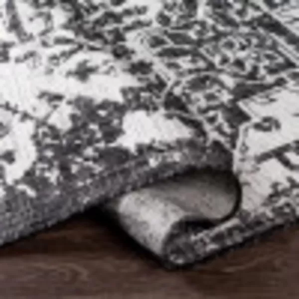 imageLivabliss Masha Vintage Medallion Outdoor Area Rug710quot SquareDark Gray12 x 15