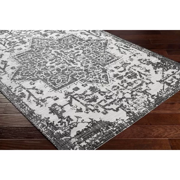 imageLivabliss Masha Vintage Medallion Outdoor Area Rug710quot SquareDark Gray710 Square