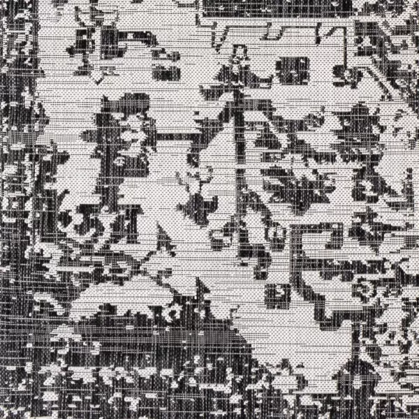 imageLivabliss Masha Vintage Medallion Outdoor Area Rug710quot SquareDark Gray710 Square
