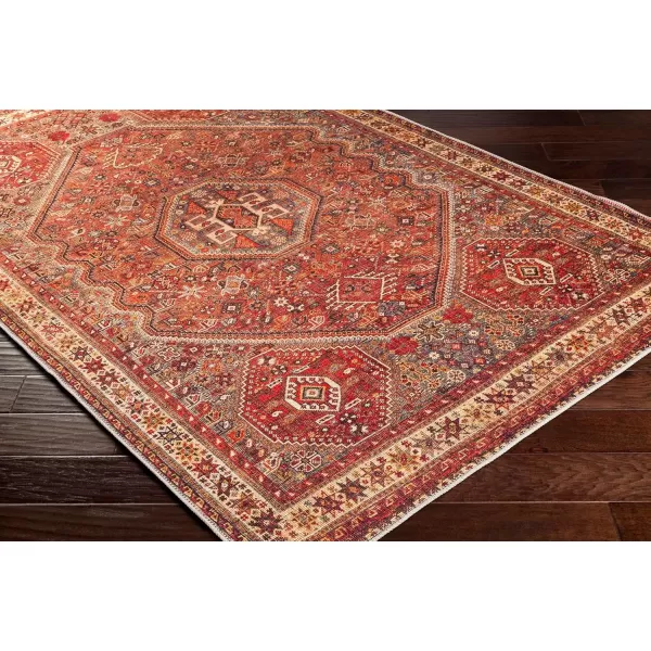 imageLivabliss Nico Vintage Medallion Washable Area Rug2 x 211quot Burnt Orange27 x 710