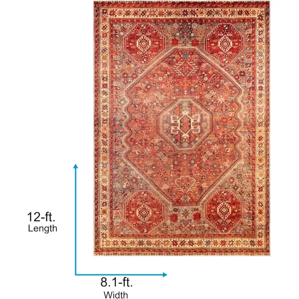 imageLivabliss Nico Vintage Medallion Washable Area Rug2 x 211quot Burnt Orange810 x 12