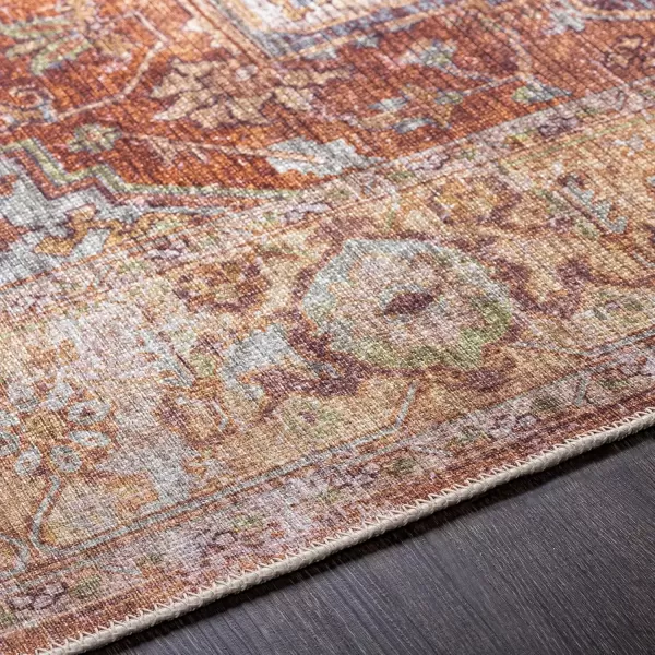 imageLivabliss Nico Vintage Medallion Washable Area Rug2 x 211quot Burnt OrangeTeal710 x 102