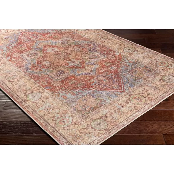 imageLivabliss Nico Vintage Medallion Washable Area Rug2 x 211quot Burnt OrangeTeal710 x 102