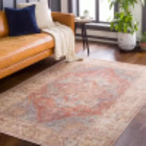 imageLivabliss Nico Vintage Medallion Washable Area Rug2 x 211quot Burnt OrangeTeal810 x 12