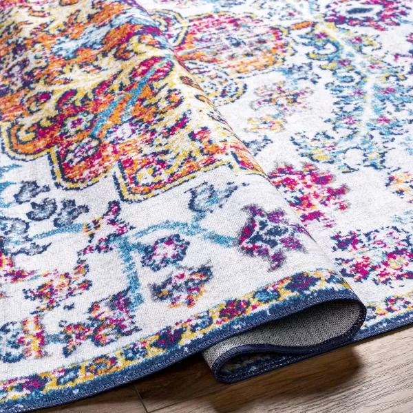 imageLivabliss Odelia Vintage Bohemian Washable Area Rug 4 x 6 OrangeMulti76 x 5 Rectangular