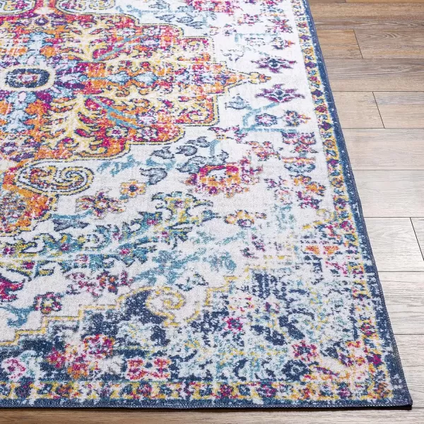 imageLivabliss Odelia Vintage Bohemian Washable Area Rug 4 x 6 OrangeMulti76 x 5 Rectangular